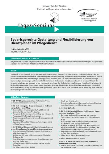 Bedarfsgerechte Gestaltung und Flexibilisierung von DienstplÃ¤nen ...