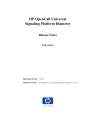 HP OpenCall Universal Signaling Platform Diameter