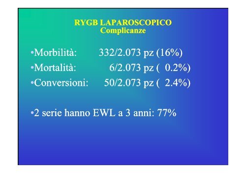 Indicazioni e risultati della chirurgia bariatrica - Cattedra Chirurgia ...