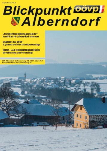 „familienfreundlichegemeinde“ Zertifikat für Alberndorf erneuert ...