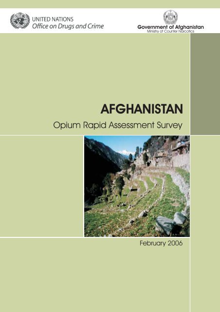 AFGHANISTAN - United Nations Office on Drugs and Crime