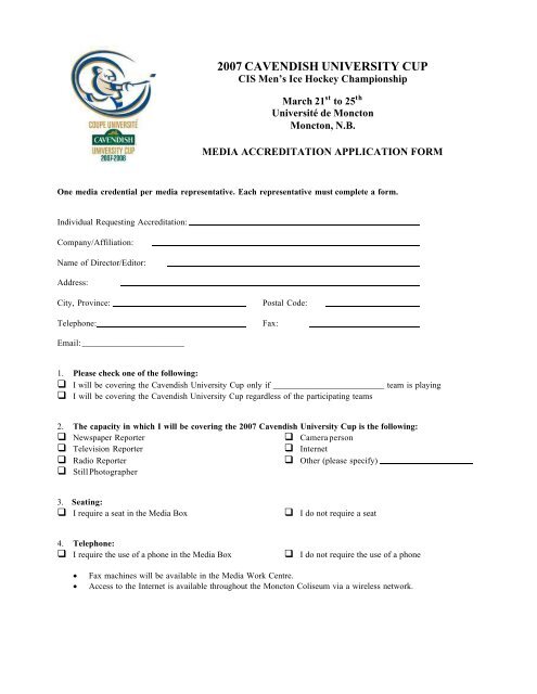 2000 MEDIA ACCREDITATION APPLICATION FORM