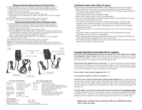 Ruggedized AC DC Combo Adapter (475KB pdf) - Lind Electronics