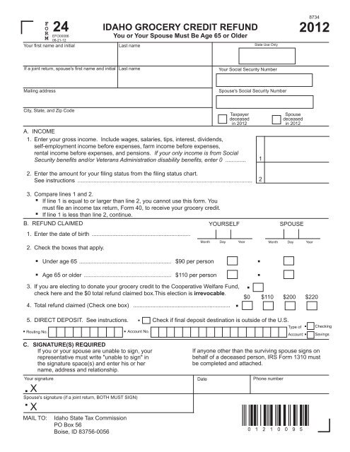 Filing Status Chart