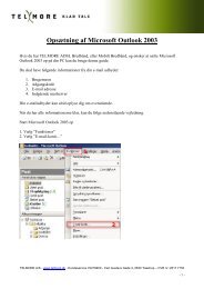 OpsÃ¦tning af Microsoft Outlook 2003 - Telmore