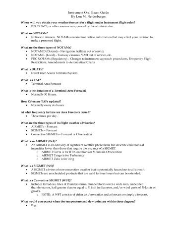 Instrument Oral Exam Guide by L.M. Neiderberger - St. Louis Pilot ...