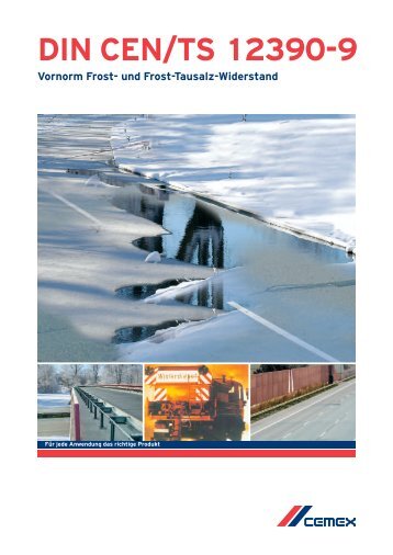 DIN CEN/TS 12390-9 Vornorm Frost- und Frost-Tausalz-Widerstand