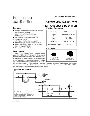 IR2101(S)-IR2102(S) & PbF revO.p65