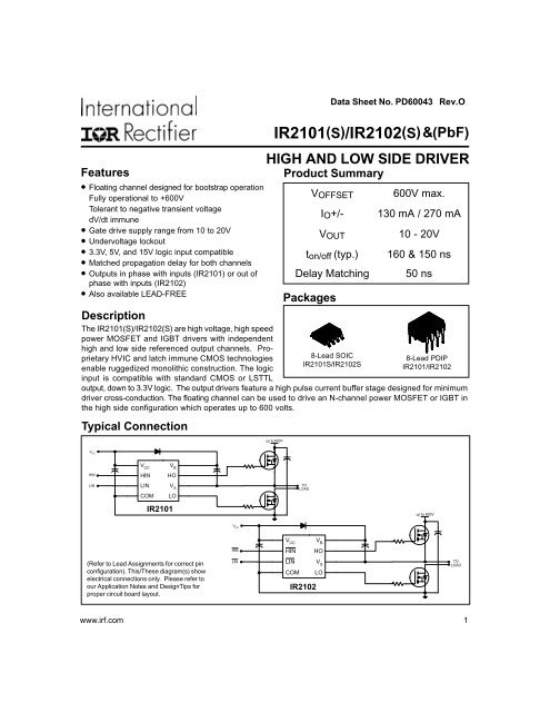 Electrical Equipment & Supplies 50 x New IR2101S IR2101 HALF-BRIDGE ...
