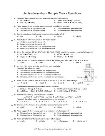free 2013 ap chemistry questions answers response Electrochemistry Response Free AP* Questions