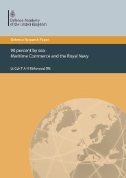 90 percent by sea - Defence Academy of the United Kingdom