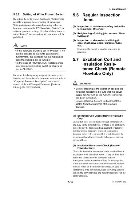 User's Manual AXF Magnetic Flowmeter Integral ... - Yokogawa