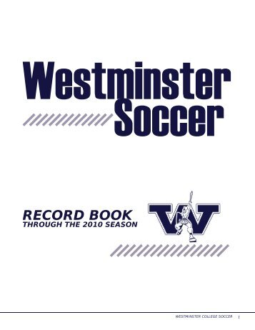 Soccer record book - Westminster College