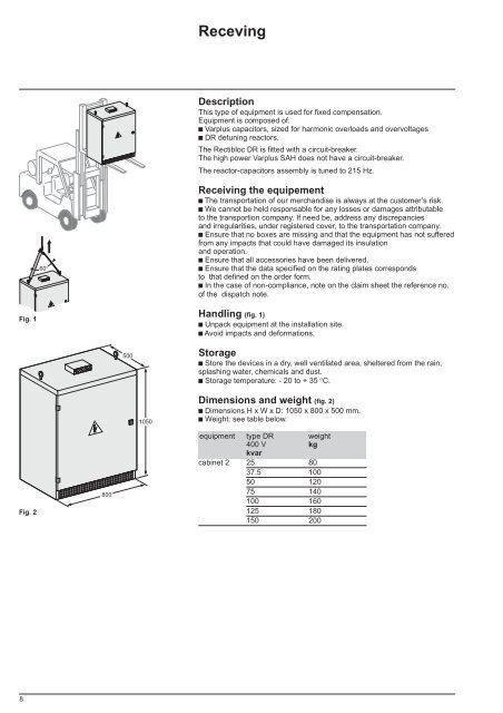 Rectibloc SAH / DR / SAH Varplus forte puissance SAH High power ...