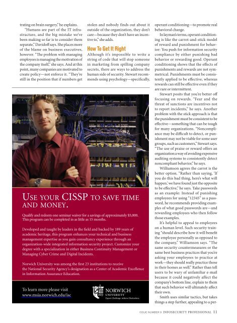 Infosecurity Professional - Issue 9 - ISC