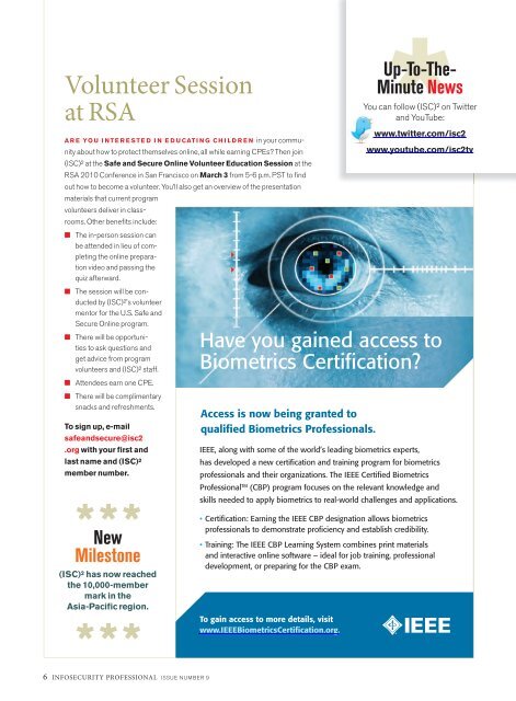 Infosecurity Professional - Issue 9 - ISC