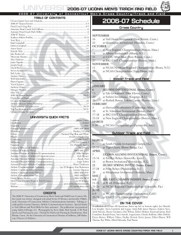 2006-07 Men's Cross Country/Track and Field ... - UConn Huskies