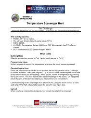 Temperature Scavenger Hunt - Lego