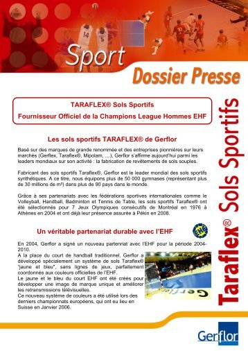 TARAFLEX® Sols Sportifs Fournisseur Officiel de la ... - Gerflor