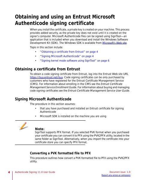 Entrust Certificate Services Authenticode Signing User Guide