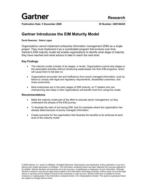 51+ Eim Definition Gartner, Such objectives require a coordinated,