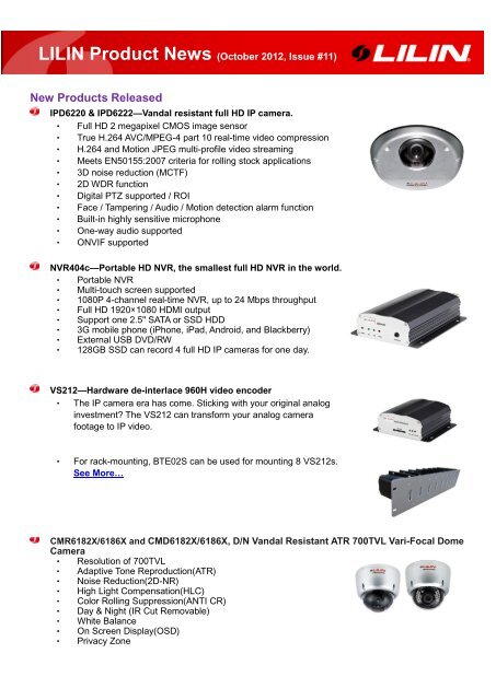 LILIN VD022 Video servers (IP transmission) product datasheet