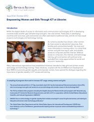 Empowering Women and Girls Through ICT at Libraries - Internet ...