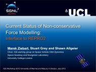 Current Status of Non-conservative Force Modelling: - IGS - NASA