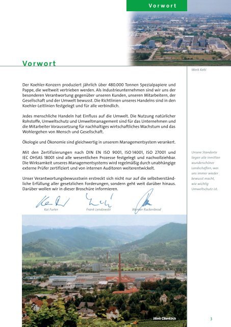 Umweltinformation - Koehler Paper Group