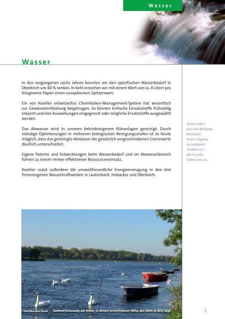 Umweltinformation - Koehler Paper Group