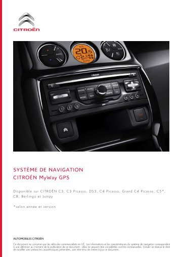 SYSTÈME DE NAVIGATION CITROËN MyWay GPS