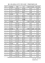 國立臺北藝術大學99 學年度第1 學期學優獎名冊 - 學務處