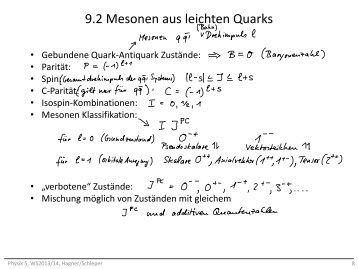 Quarks und Hadronen
