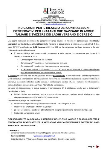 Sezione Polizia Nautica e Demaniale - PDF - Consorzio Gestione ...