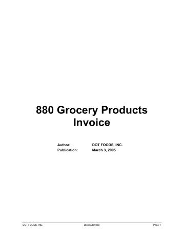 880 Invoice - Dot Foods