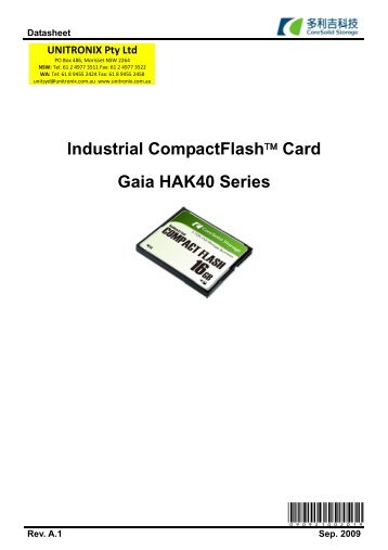 PQI Gaia Card 128MB~16GB WideTemp - Unitronix