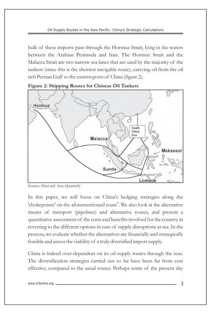 Oil Supply Routes in the Asia Pacific: China's Strategic Calculations