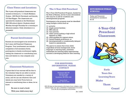 4 Year Old Program brochure - USD 308