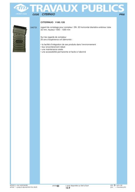 Catalogue Travaux publics - Cfm