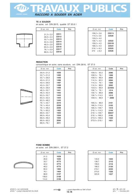 Catalogue Travaux publics - Cfm