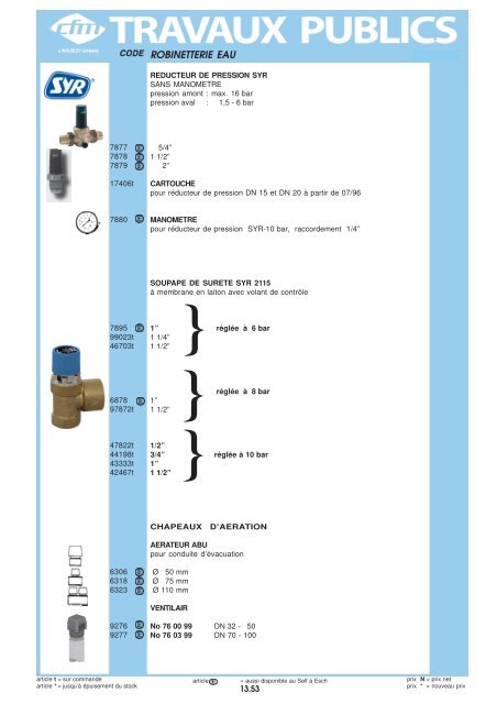 Catalogue Travaux publics - Cfm