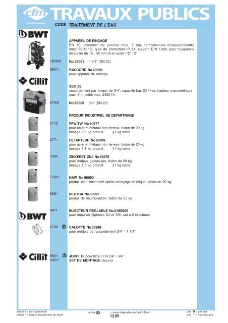 Catalogue Travaux publics - Cfm