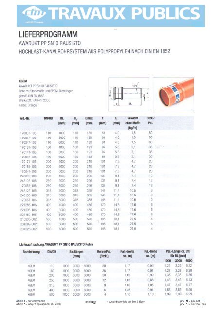 Catalogue Travaux publics - Cfm