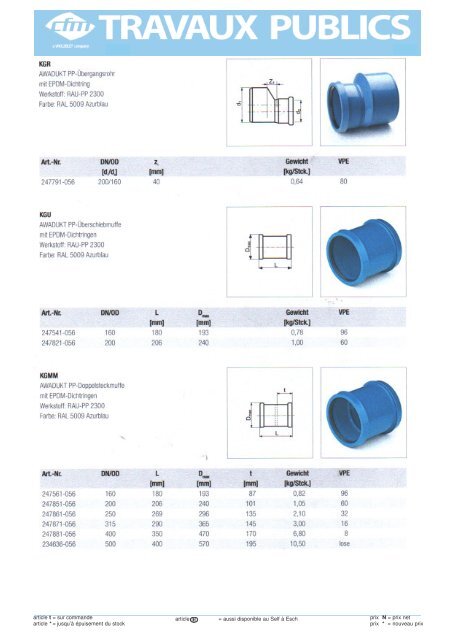 Catalogue Travaux publics - Cfm