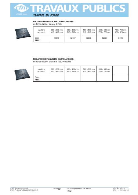 Catalogue Travaux publics - Cfm