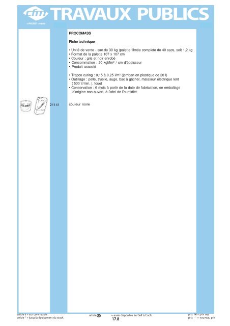 Catalogue Travaux publics - Cfm