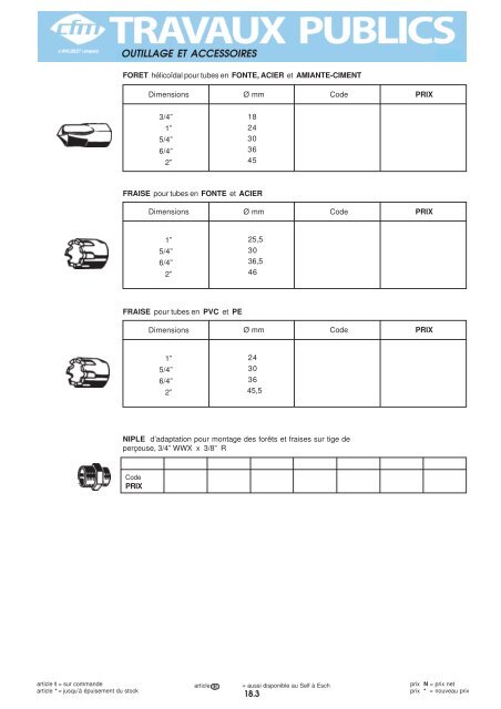 Catalogue Travaux publics - Cfm