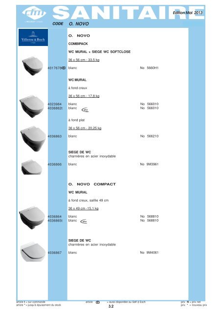 Catalogue Sanitaire - Cfm