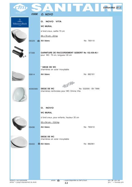 Catalogue Sanitaire - Cfm