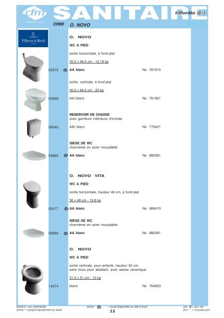 Catalogue Sanitaire - Cfm